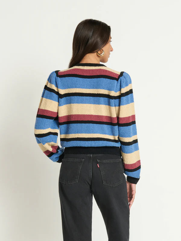 Carmela cardigan - velour multi stripe