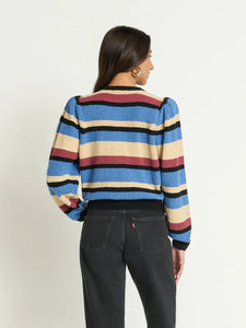 Carmela cardigan - velour multi stripe