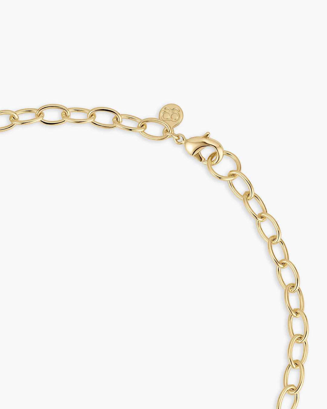 Lou shimmer interlocking necklace - gold