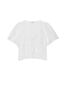 Rosalyn Tie Top - white