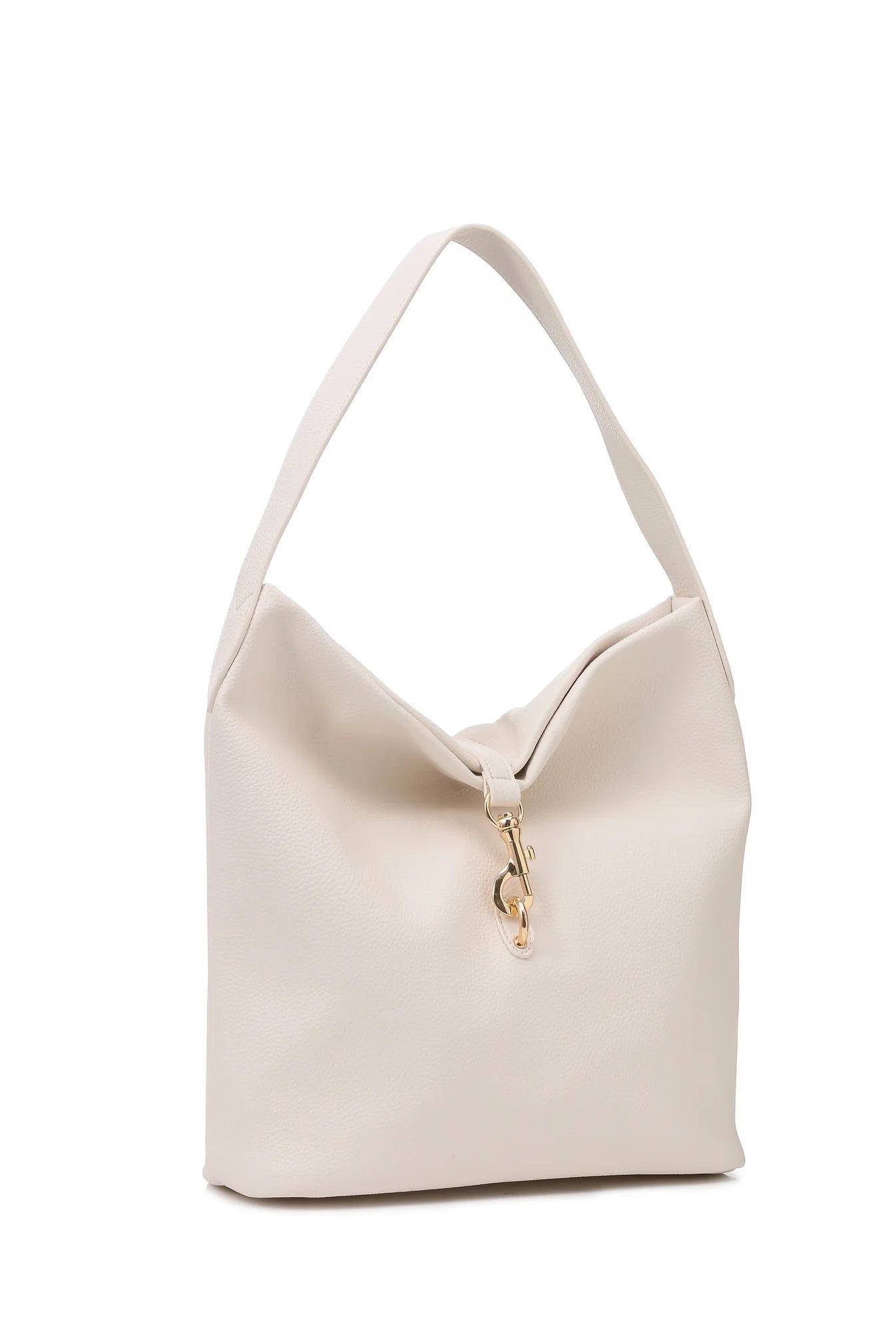 Sandy vegan leather shoulder bag - vanilla