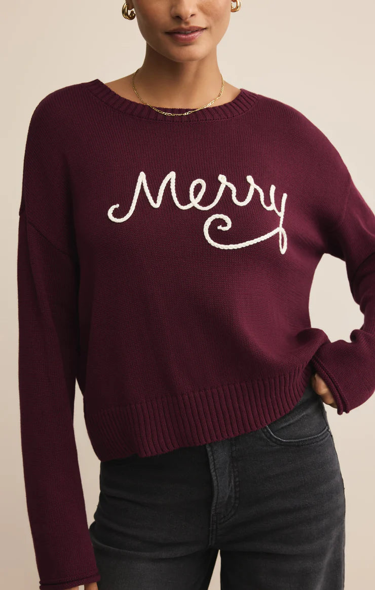 Sienna Merry Sweater - merlot