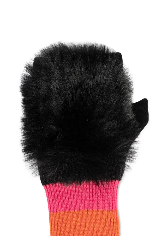 Fluff fingerless gloves - rave