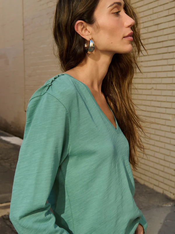 Remi V-Neck Top - sagebrush