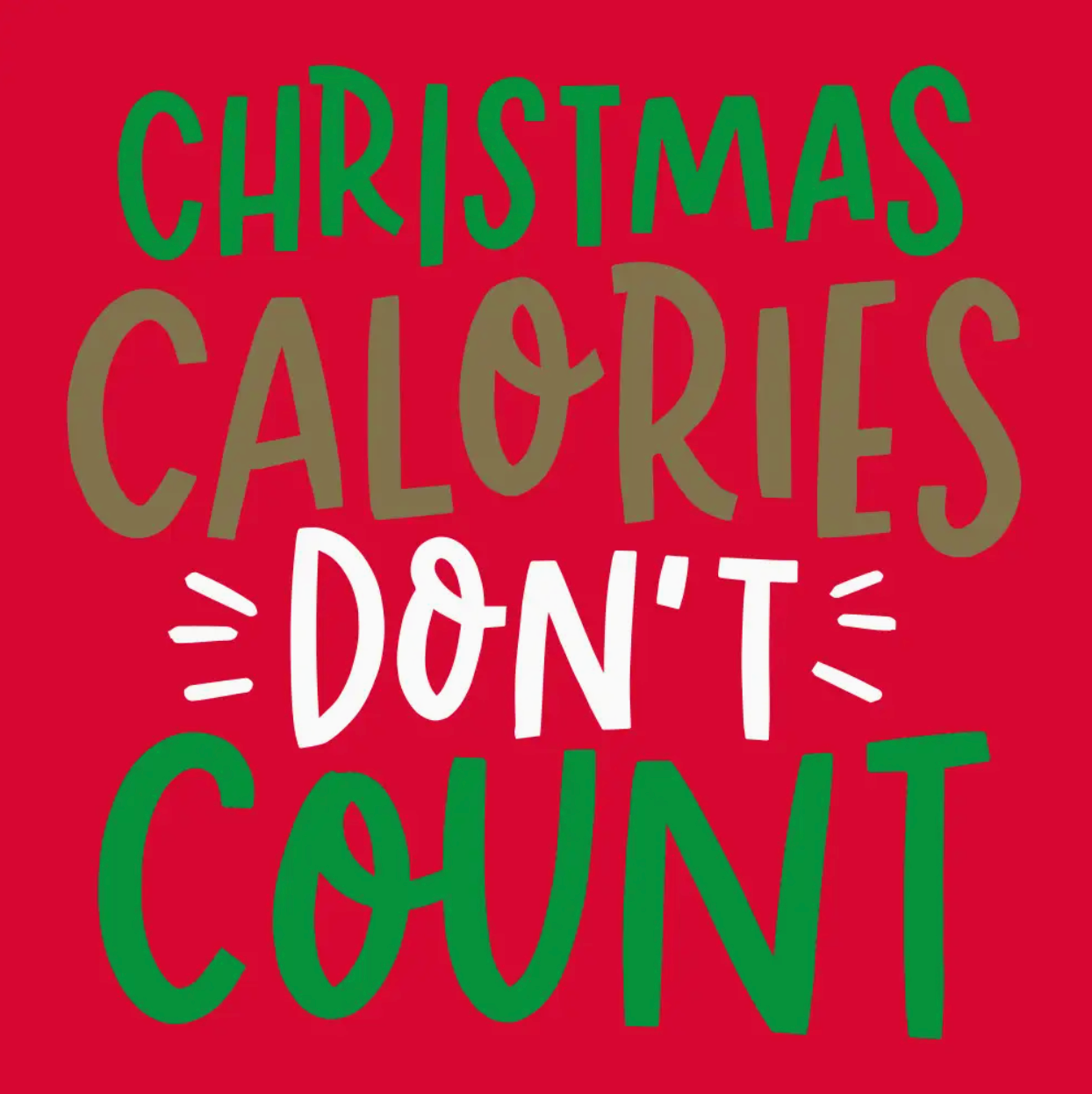 Cocktail napkins - Christmas Calories Don't Count
