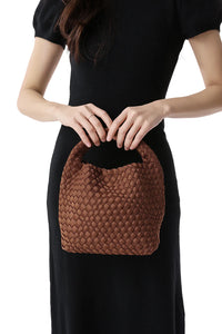 Shelly woven bucket bag - walnut