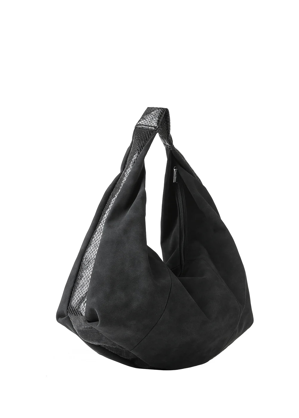 Loren hobo - black suede python