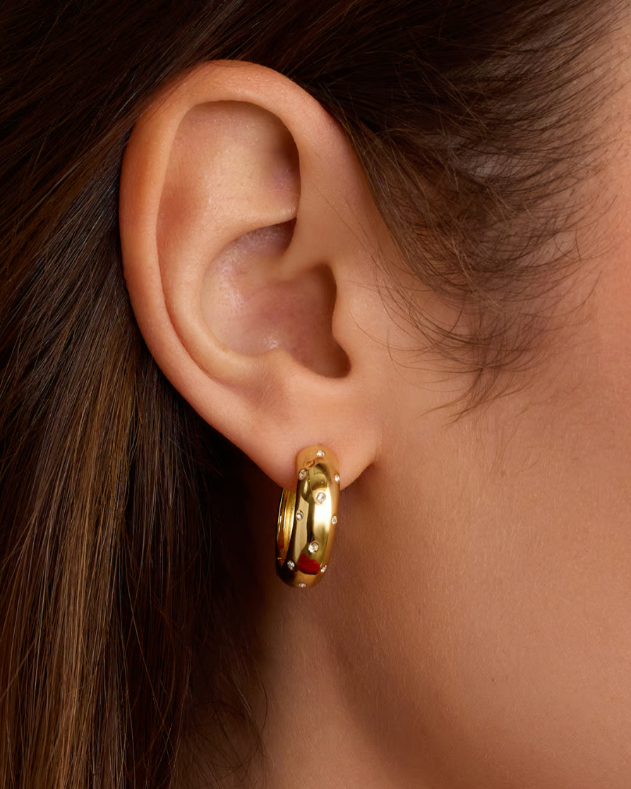 Noel shimmer hoops - gold