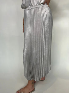 Pleated skirt - silver shimmer