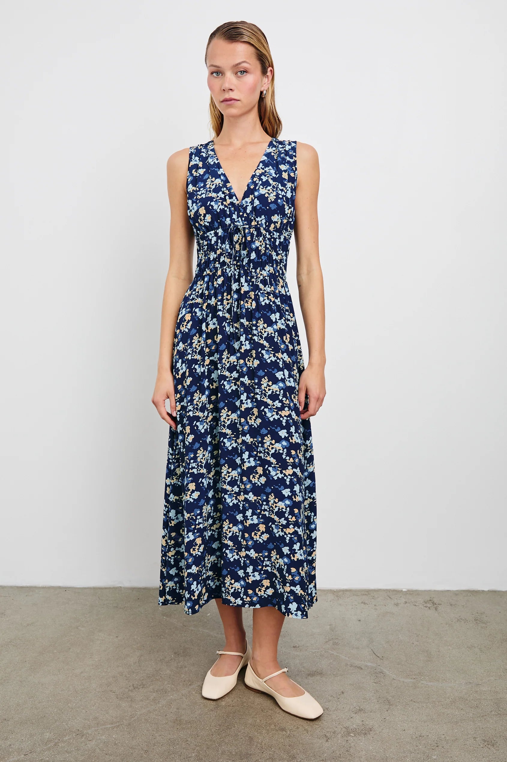 Lilith dress - navy flora