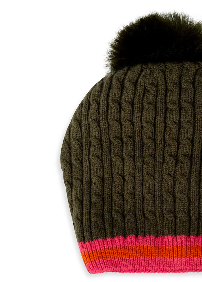 Cable beanie with pom - showoff