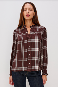 Alanna shirt - chocolate napoleon