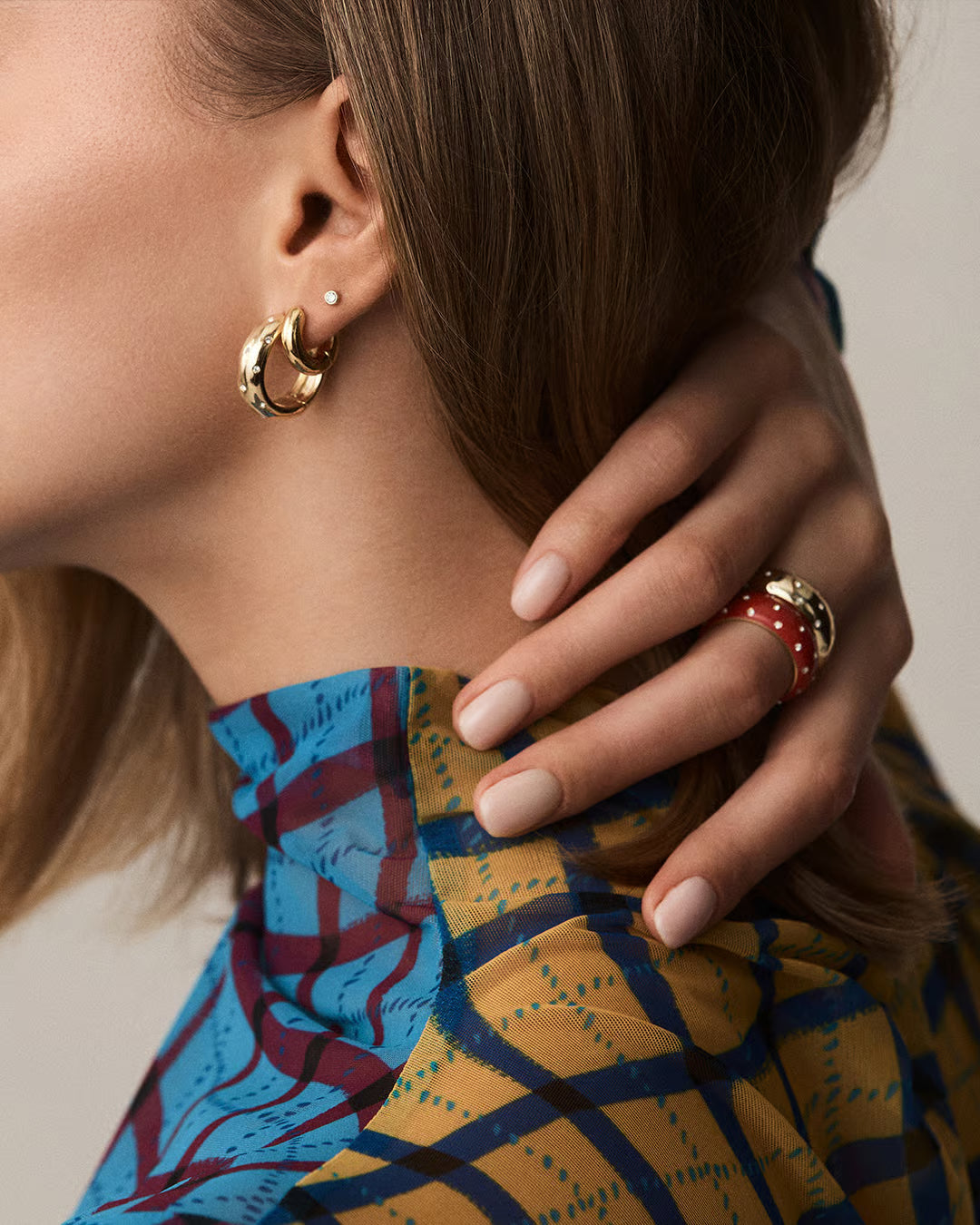 Noel shimmer hoops - gold