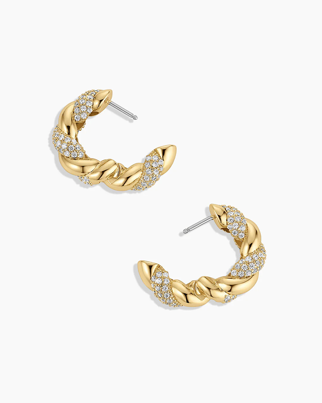 Crew shimmer hoops - gold