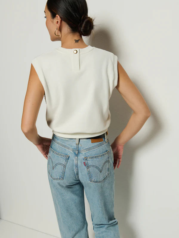 Billie tank sweatshirt - porcelain