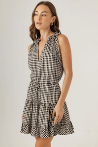 Gingham blisse dress - black gingham