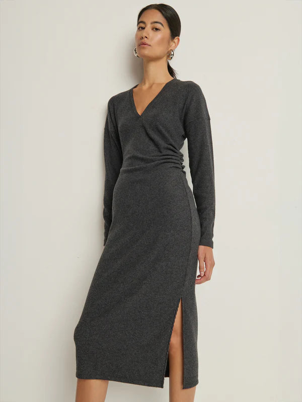 Sandrine midi dress - heather charcoal