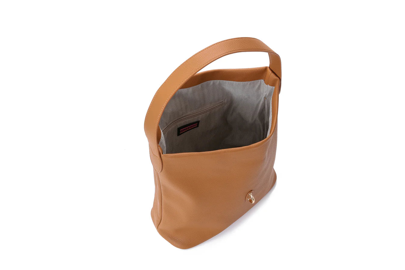 Sandy vegan leather shoulder bag - camel