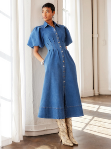 Esme Midi Dress - denim