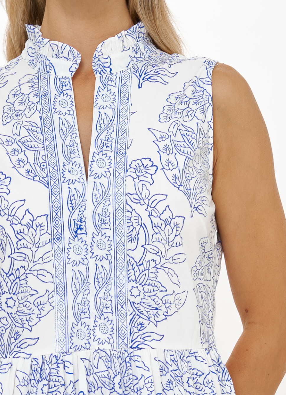 Yoke dress - amadora blue