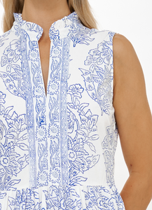 Yoke dress - amadora blue