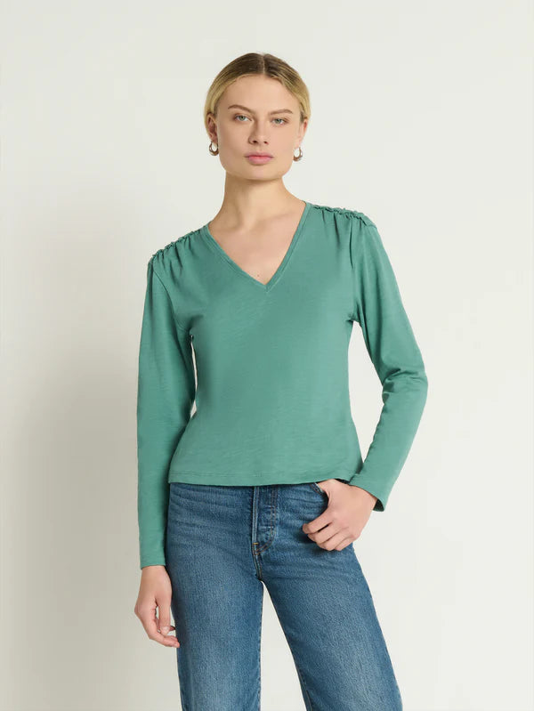 Remi V-Neck Top - sagebrush