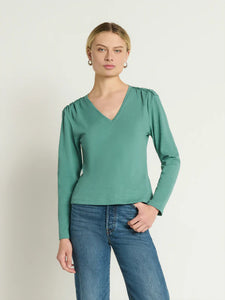 Remi V-Neck Top - sagebrush