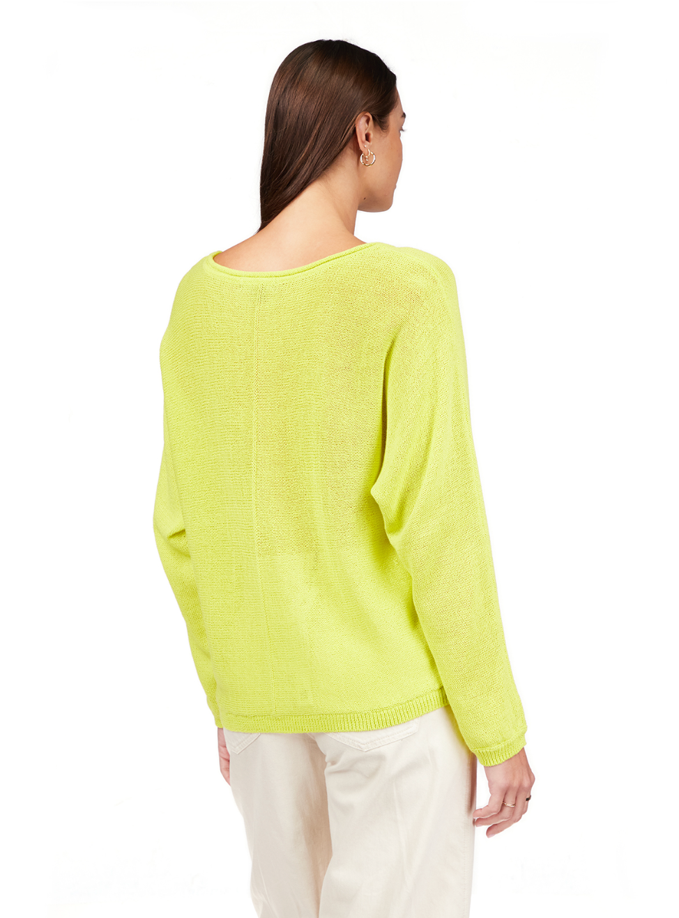 Easy knitwear top - desert lime