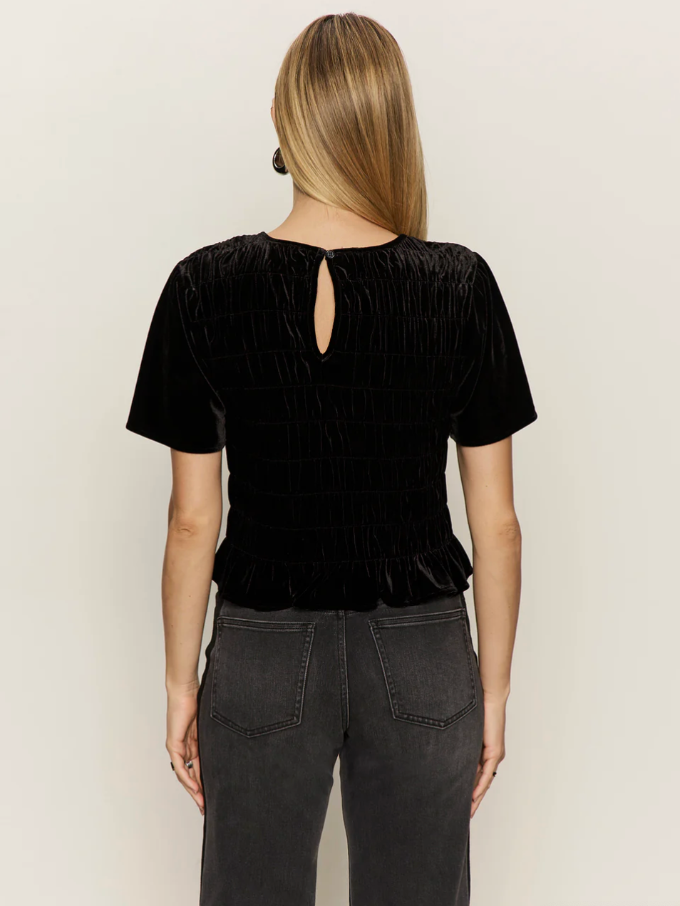 We belong together velvet top - black