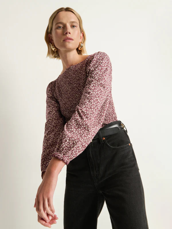 Aidan smocked blouse - winter floral