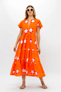 V-neck maxi - mela orange