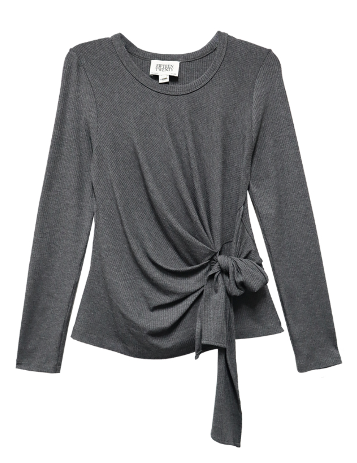 Addy Side-Knot Top - charcoal