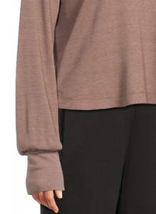 Norma mock neck pullover - rainforest