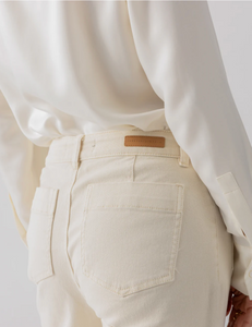 The marine cropped denim pants - french vanilla