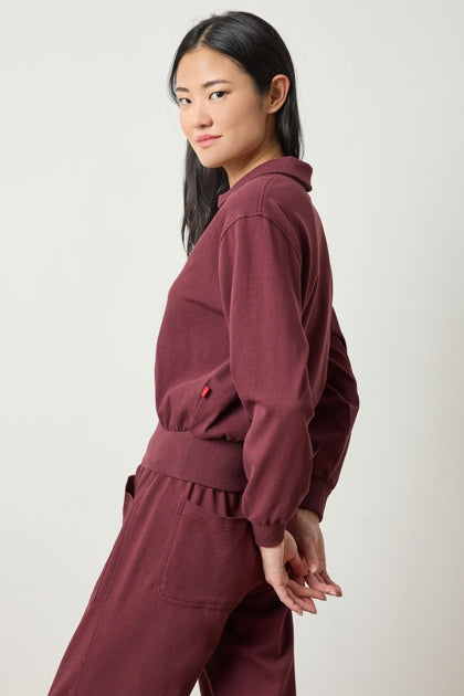 Drop shoulder polo (PA3103) - mulberry