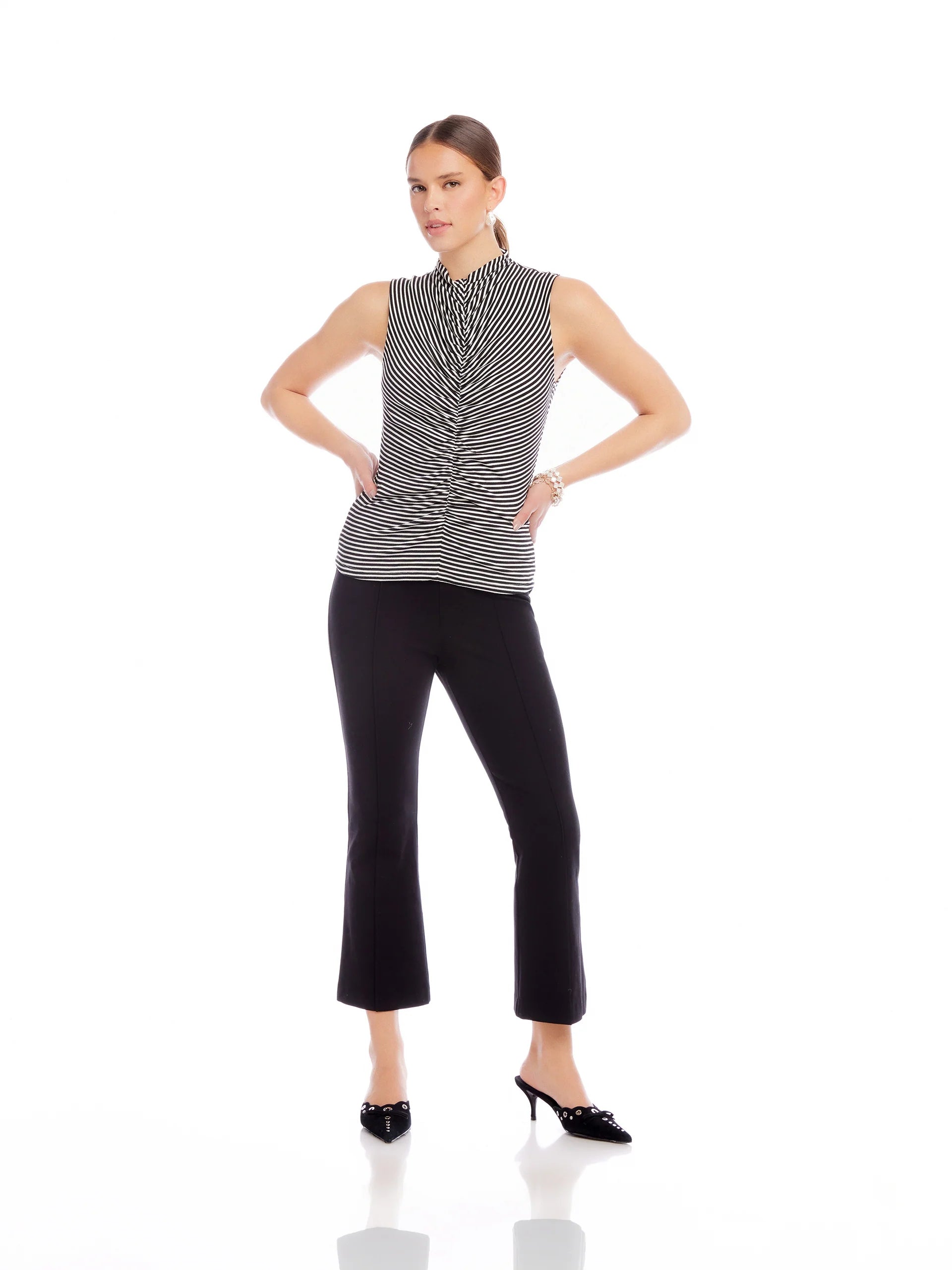 Sigourney pintuck pants - black