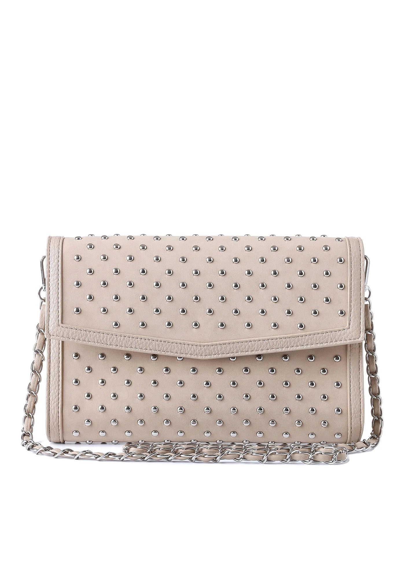Beth clutch - wheat suede