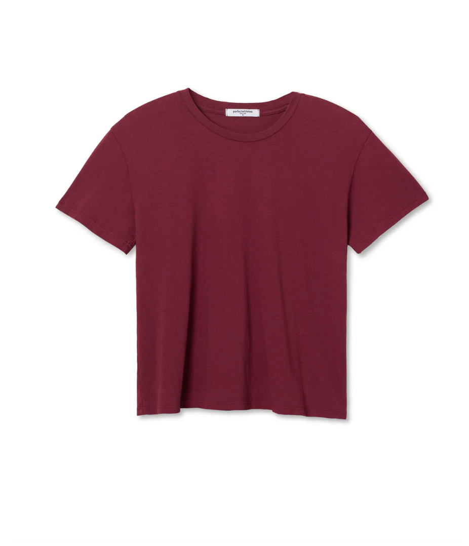 Harley boxy crew tee - dark burgundy