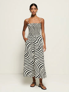 Sibelle Smocked Dress - swirl print