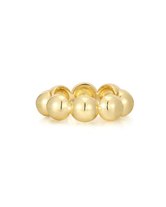Oversized ball chain ring - gold