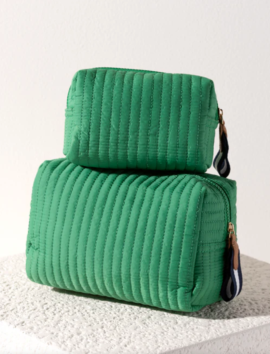 Ezra small cosmetic pouch - green