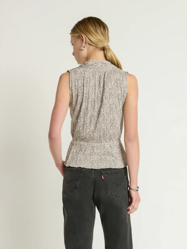 Nina Wrap Front Top - winter pebble