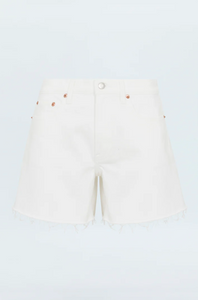 Kennedy relaxed mid rise cut-off shorts - antique white