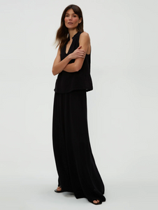 Simba smocked waist pant - black