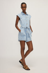 Ulysse romper - bleached denim blue