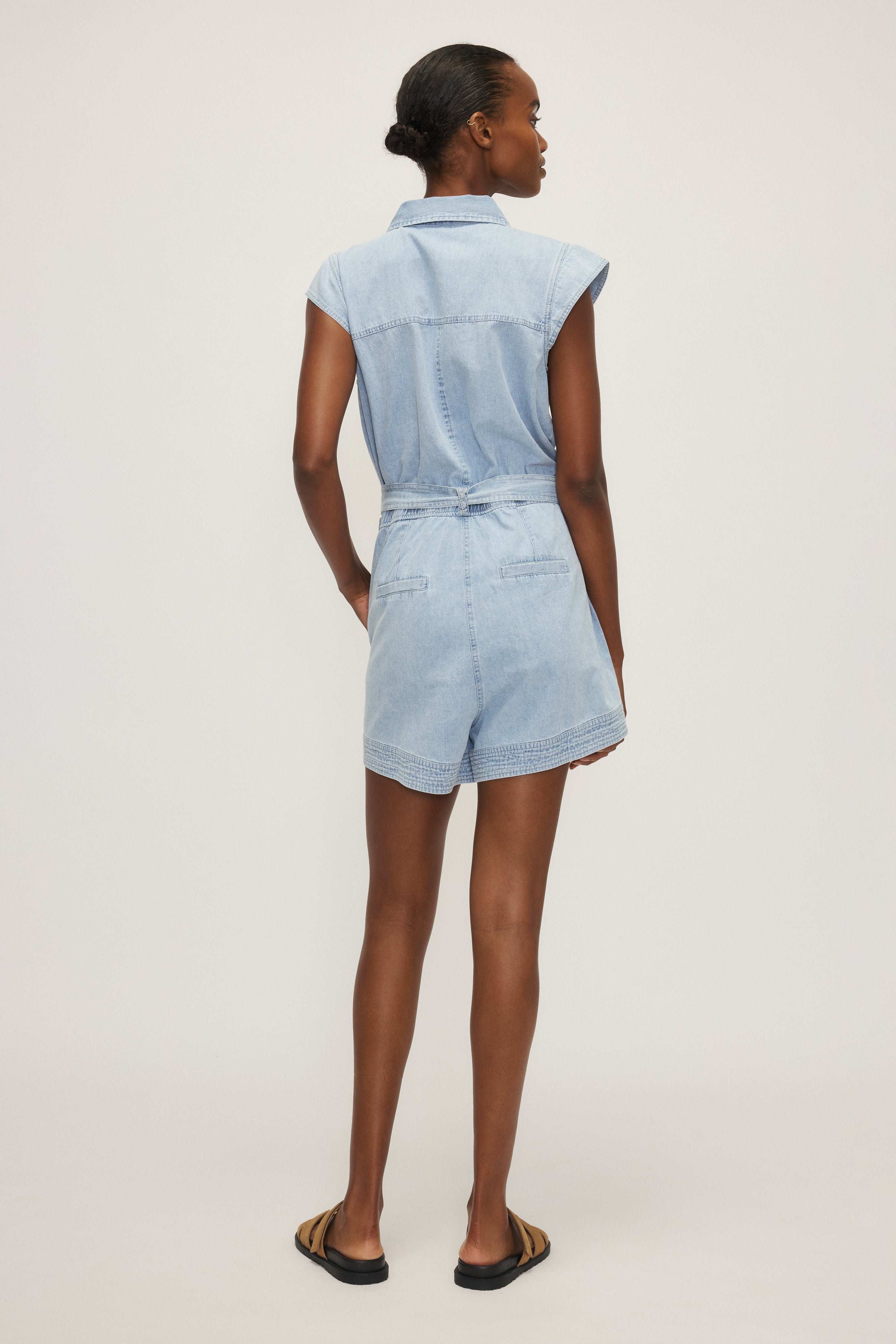Ulysse romper - bleached denim blue