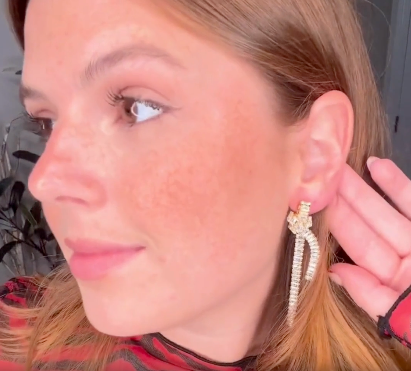 CZ knot statement earrings - gold
