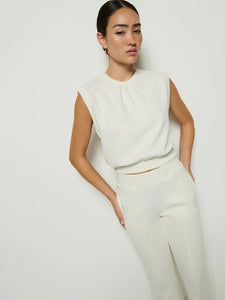 Billie tank sweatshirt - porcelain