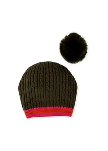 Cable beanie with pom - showoff