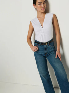 Shelley sleeveless top - white